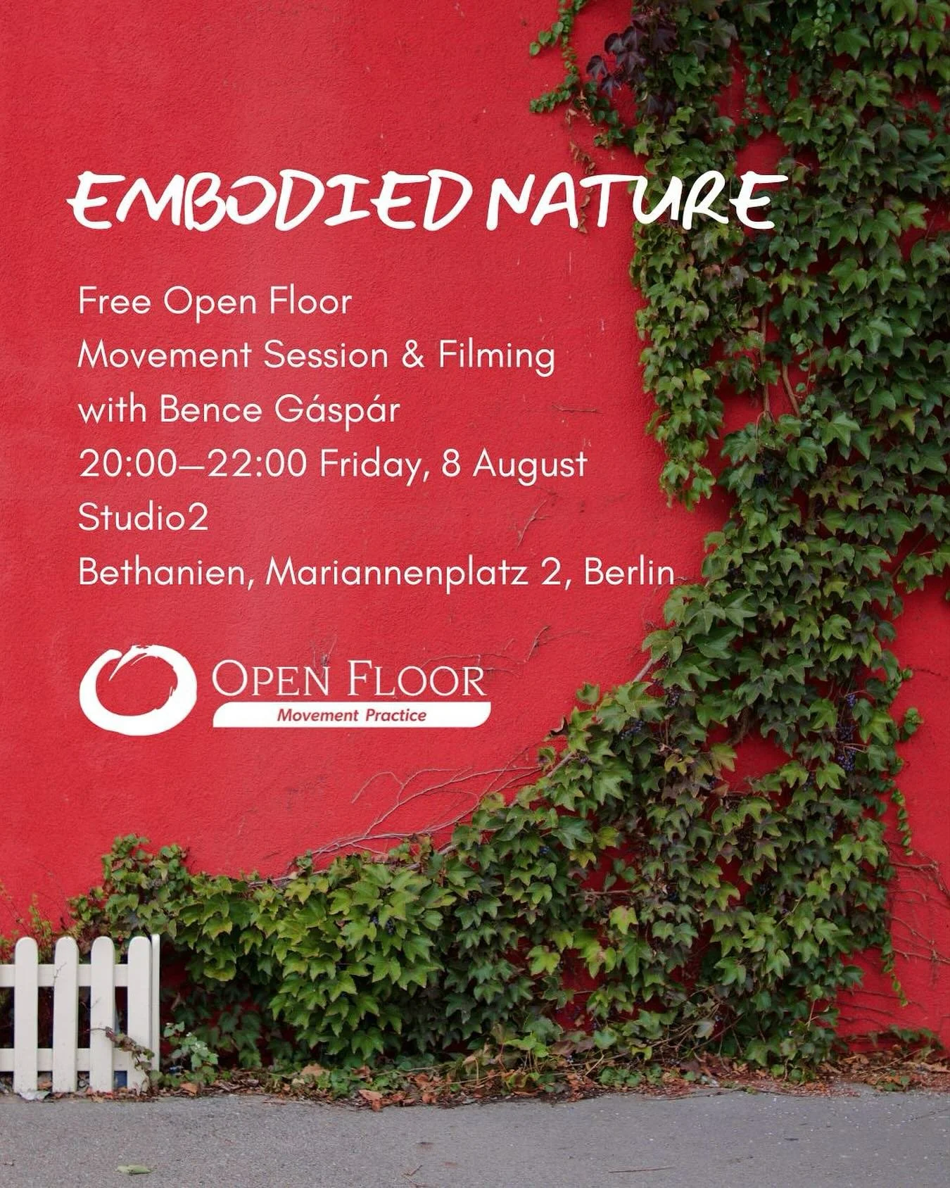 Hi everyone,
I&rsquo;m offering a free Open Floor Movement session this Friday that Paris-based documentary filmmaker Julia Sandor will film. (She also happens to be my best friend. 💕￼)
&bull;
We will explore movement towards &amp; away anything and