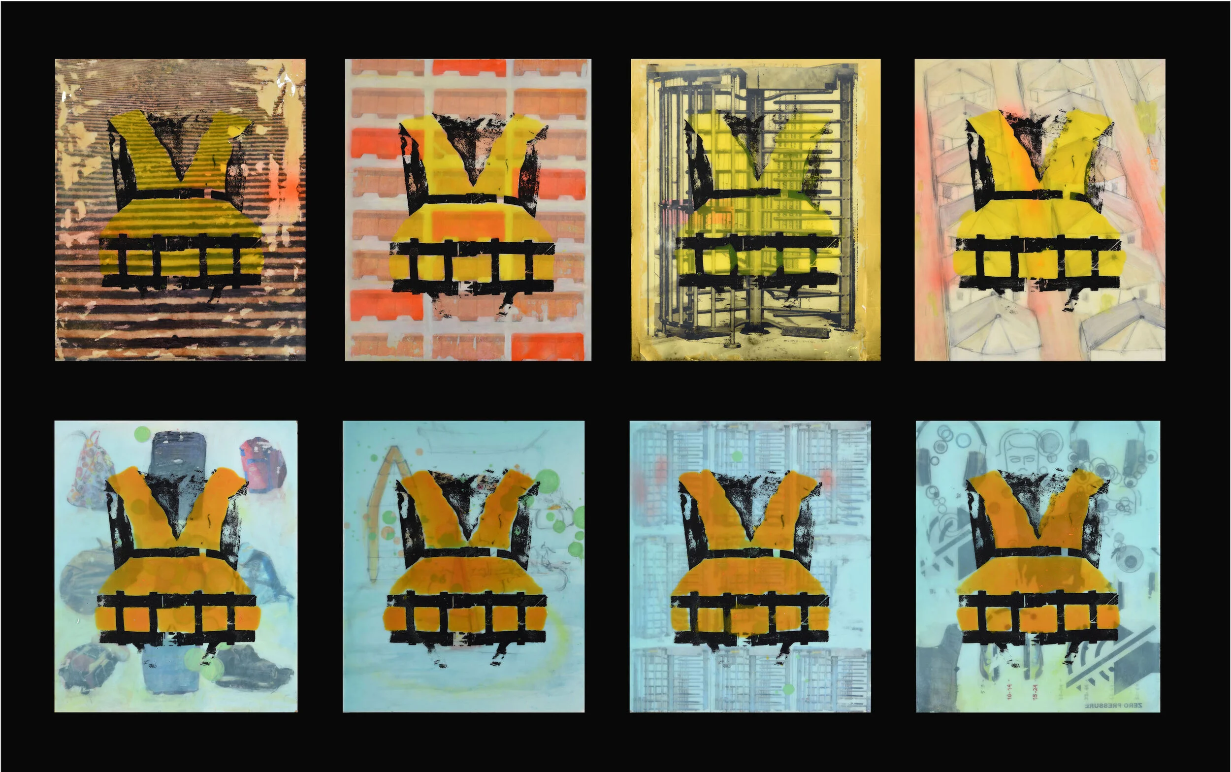   Preservers,  8 Panels 24 x 20"  Mixed Media  