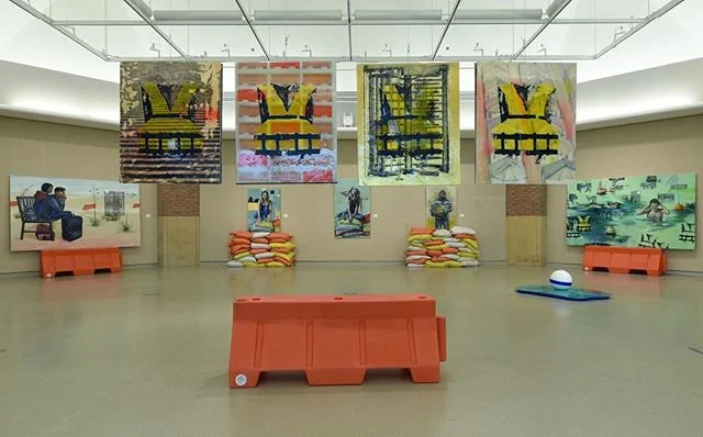 Last week to see &ldquo;Barriers and Preservers&rdquo; at #duderstadtcenter. Monday thru Thursday 12:00-6:00. #soloexhibition #contemporaryart #contemporarypainting #figurativepainting