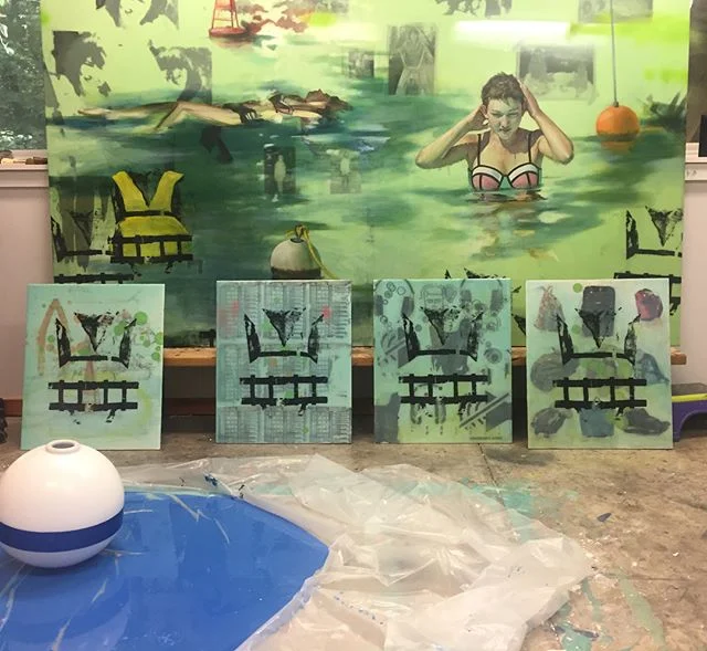 Repetition! Final parts for an upcoming exhibition. #wip #studio #contemporarypainting