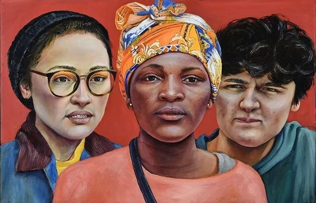 Detail of &ldquo;Class of 2020&rdquo; #wipart  #marchforourlives #contemporaryart  #figurativepainting