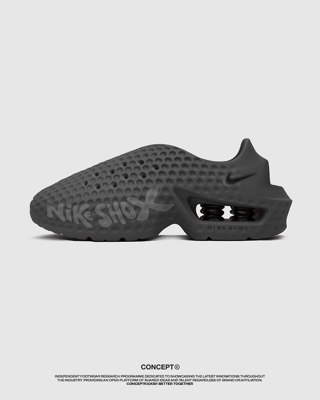Sculpted Performance :: Revisiting the Mechanics of Shox

Exploring the future of propulsion-driven footwear, designer Slimane Khaldi reinterprets Nike&rsquo;s iconic Shox technology through a sculptural, mono-material lens. The VX and Aero concepts 