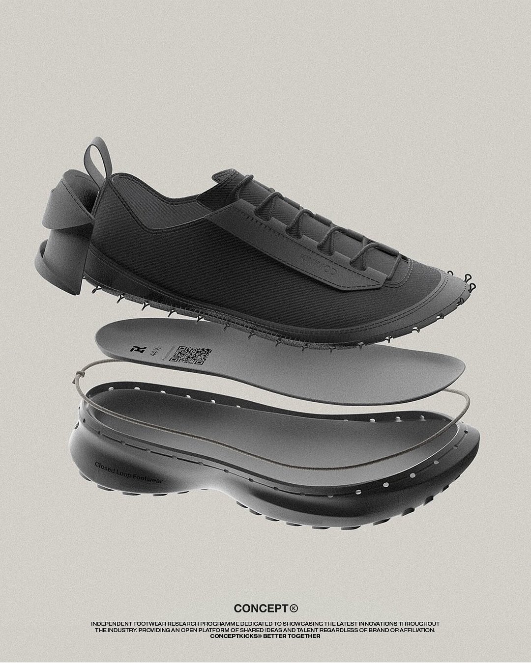 Modular Ecology :: Designing Footwear for Circular Lifecycles 🔄

By @dominikscherrer.design - Closed Loop Footwear, a modular system built around disassembly, repairability, and material circularity. The architecture allows every component to be cus