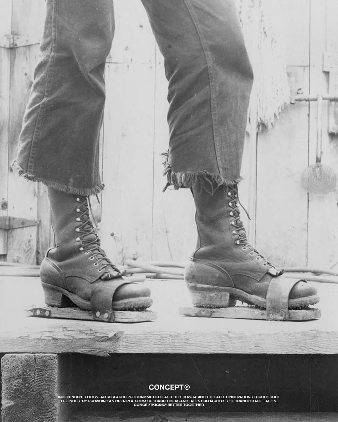 Lumberjack Sandals :: Early Logger Innovation 🌳 

Before modern workwear and industrial standards, loggers built what they needed.
These lumberjack sandals were strapped over calked boots-the spiked soles used for traction on wet logs-to prevent the