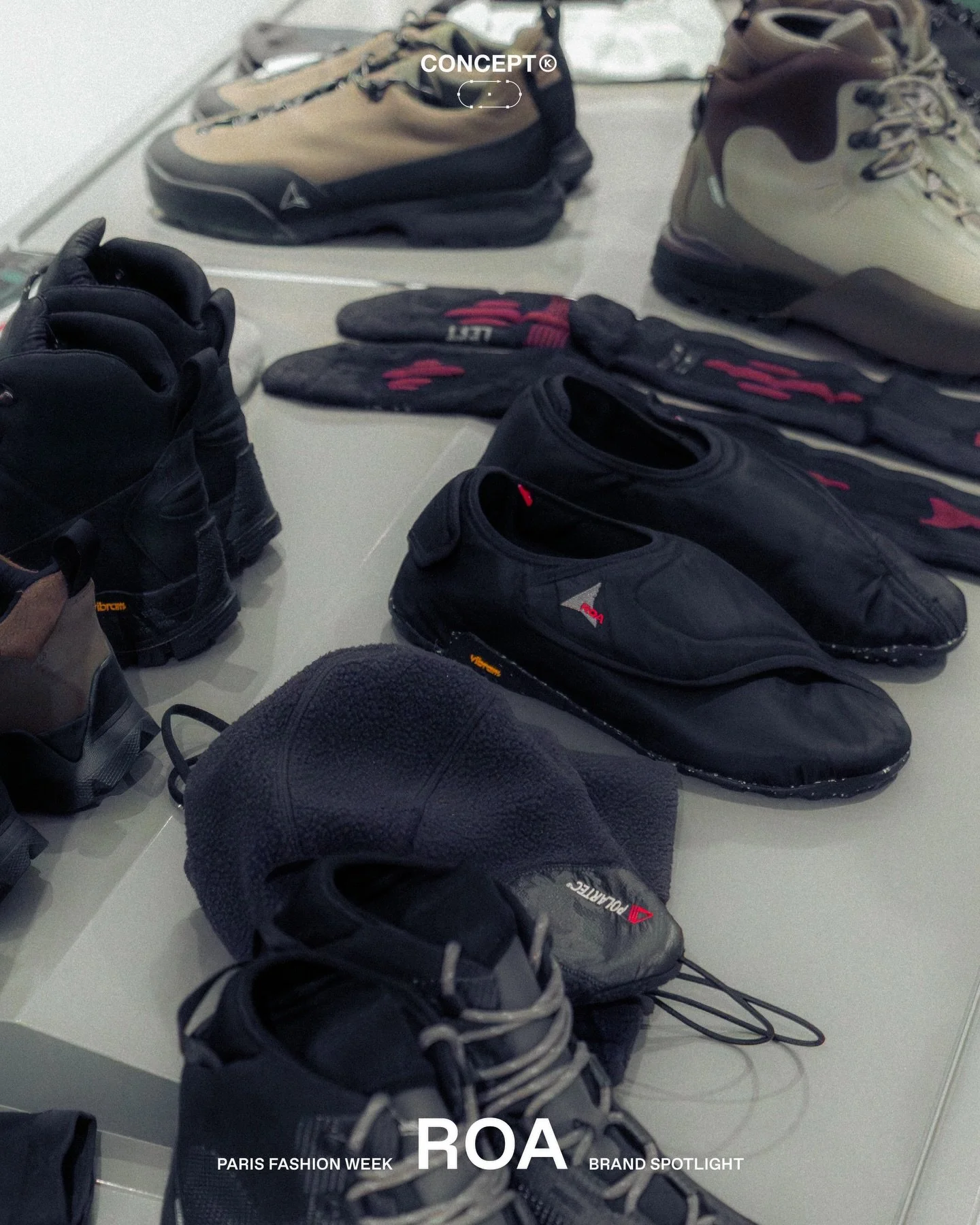 @roahiking FW26 was one of the strongest footwear collections we saw at Paris Fashion Week.

The Italian label continues to sharpen its technical hiking language through material experimentation and functional detailing - spanning magnetic closures, 