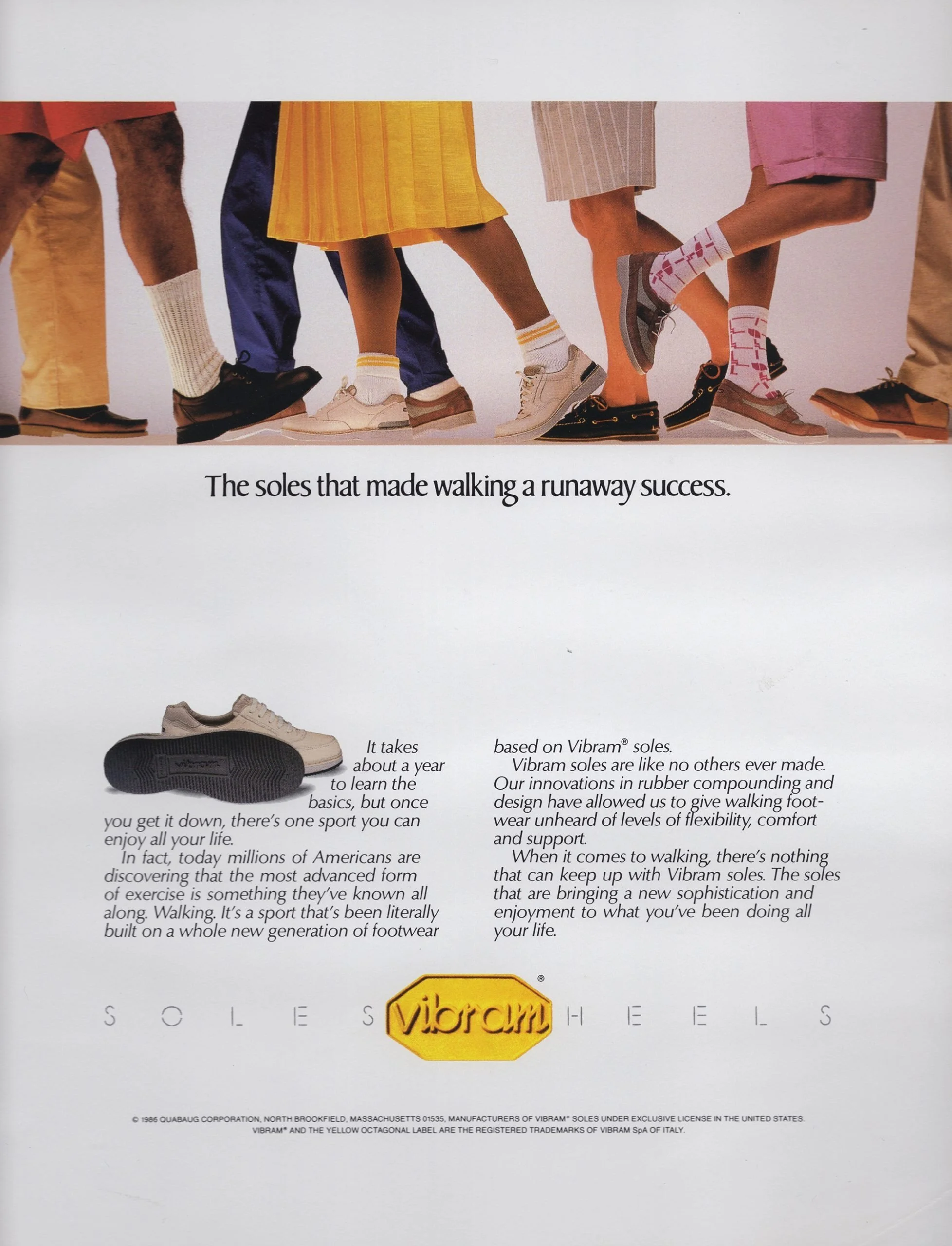 49. Vintage Vibram advertisement showing walking shoes and lifestyle footwear emphasizing comfort and flexibility.jpg