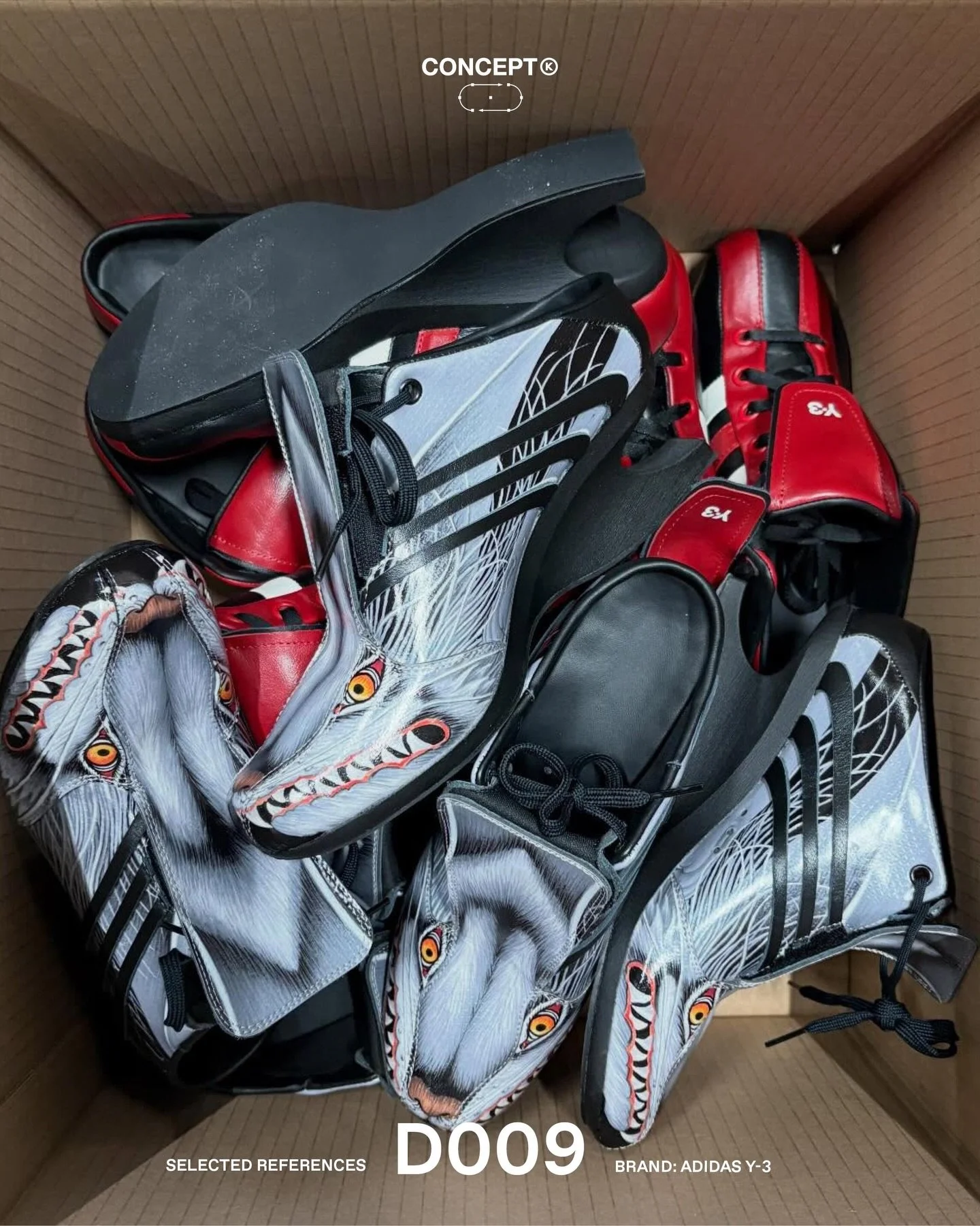 (D)evelopment &rarr; Y-3 &ldquo;Beast Pack&rdquo;

What began as a sculptural &ldquo;wolf heel&rdquo; for FW26 sits within a wider lineage - rooted in adidas&rsquo; Y-3 F50 TUNIT &ldquo;Beast Pack,&rdquo; a system that first blurred the line between 