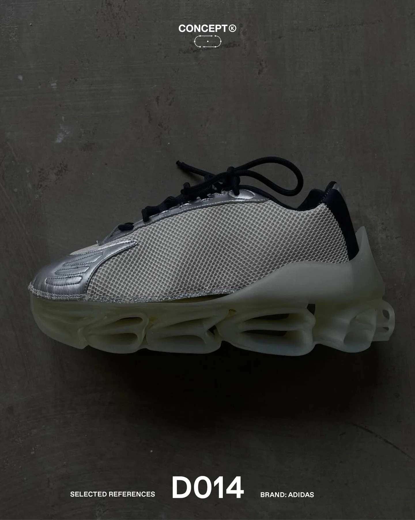 (D)evelopment &rarr; adidas MEGARIDE AG

Evolving from early concept work during a design sprint in Herzo, through to factory-level development, the MEGARIDE AG revisits an iconic adidas tooling first introduced over 20 years ago. The project shifts 