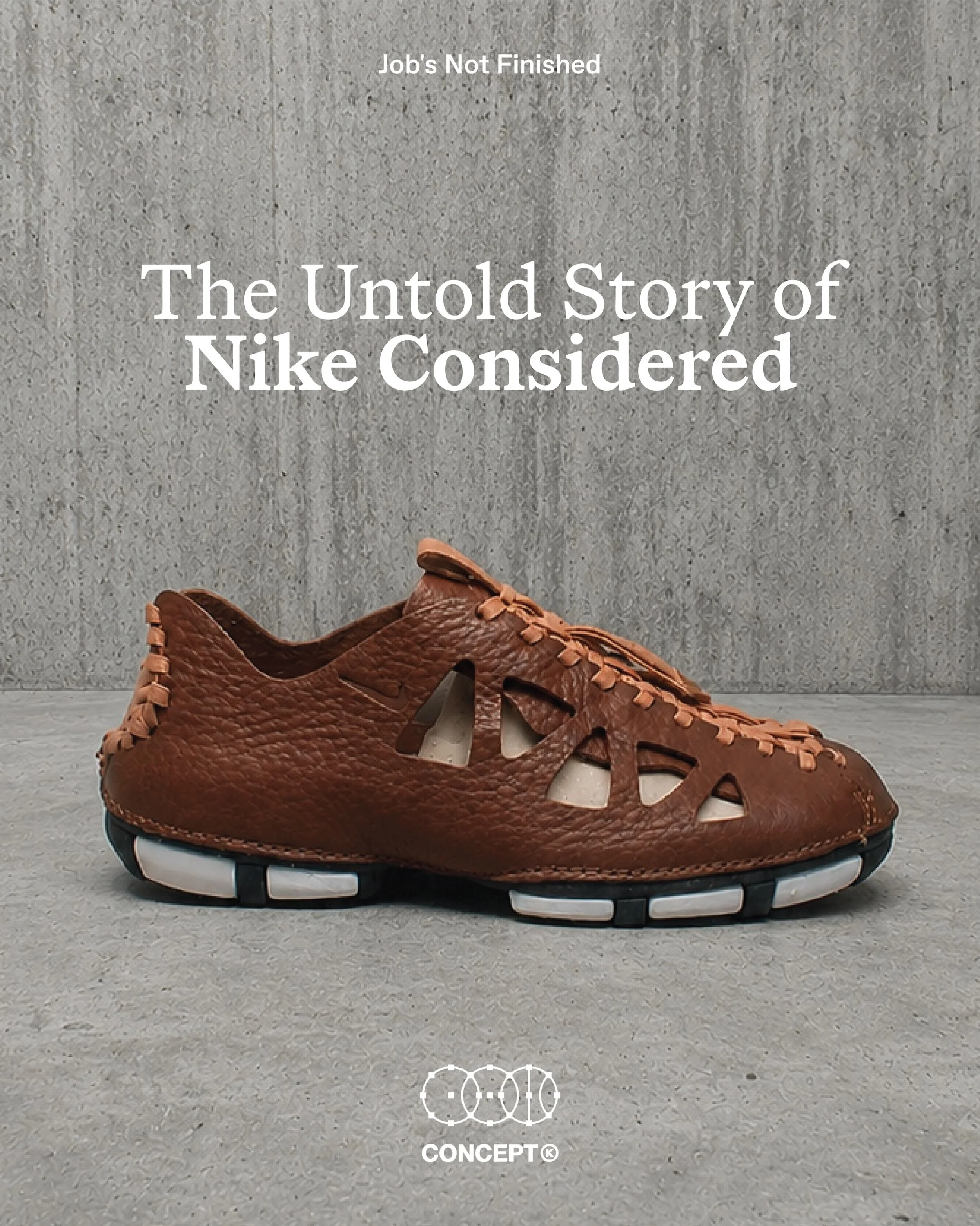 Job&rsquo;s Not Finished &rarr; Nike Considered

During our interview with Jeff Staple, the conversation moved through early Nike Considered concepts, internal naming explorations, unused logos, and footwear proposals developed during the project&rsq