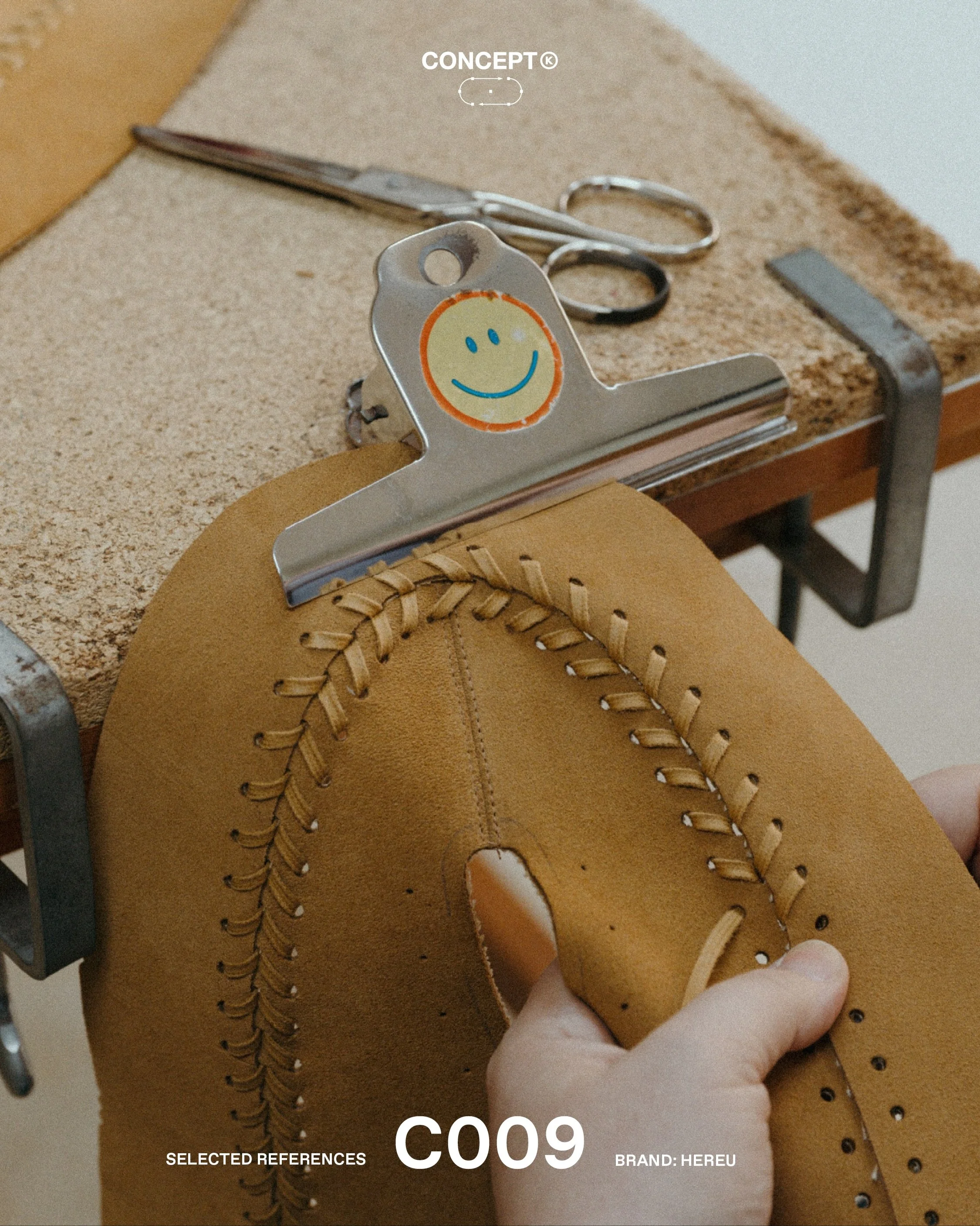 (C)raft &rarr; HEREU

Hand-braided cotton lacing forms the defining detail of
HEREU&rsquo;s Birla, with each strand worked directly into the upper by skilled artisans. Crafted from soft calf suede and finished with a rubber sole, the process brings a