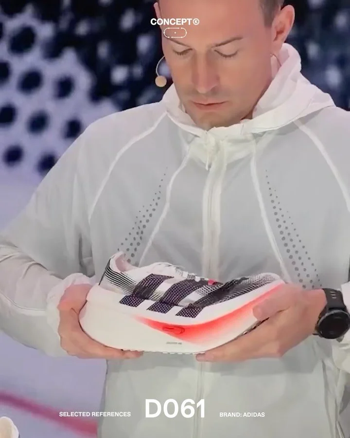 (D)evelopment &rarr; adidas

Recently shown at the @adidas Innovation Lab in Germany, the Adizero Gear Shift is a concept built around a tunable plate that can shift between softer and firmer settings during a run. One version gives the runner manual