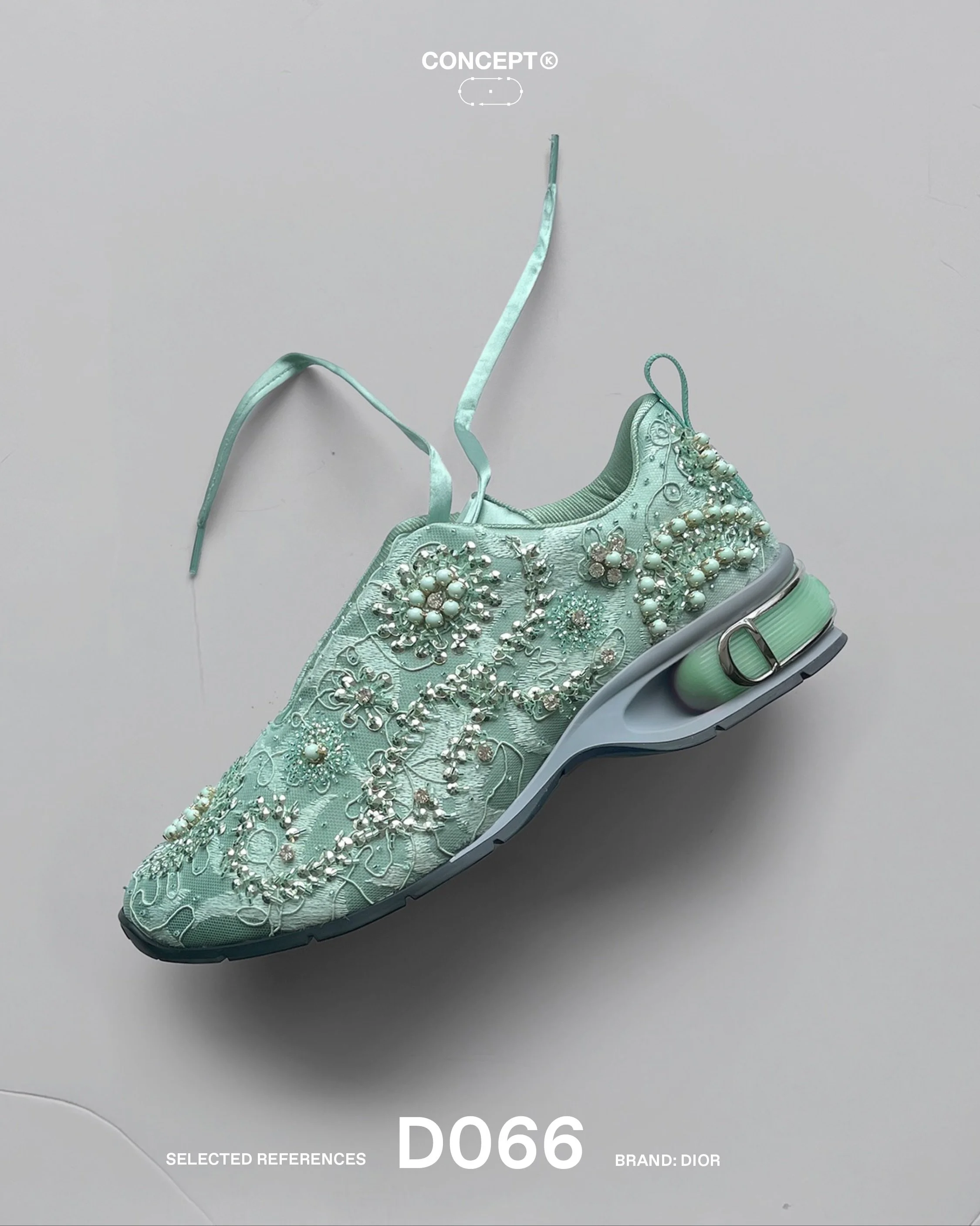 (D)evelopment &rarr; @dior 

The O.D.C sneaker translates the language of haute couture footwear into a contemporary sportswear silhouette. Developed by Kim Jones and his team for Dior&rsquo;s Winter 2025 collection, the design draws from a Roger Viv