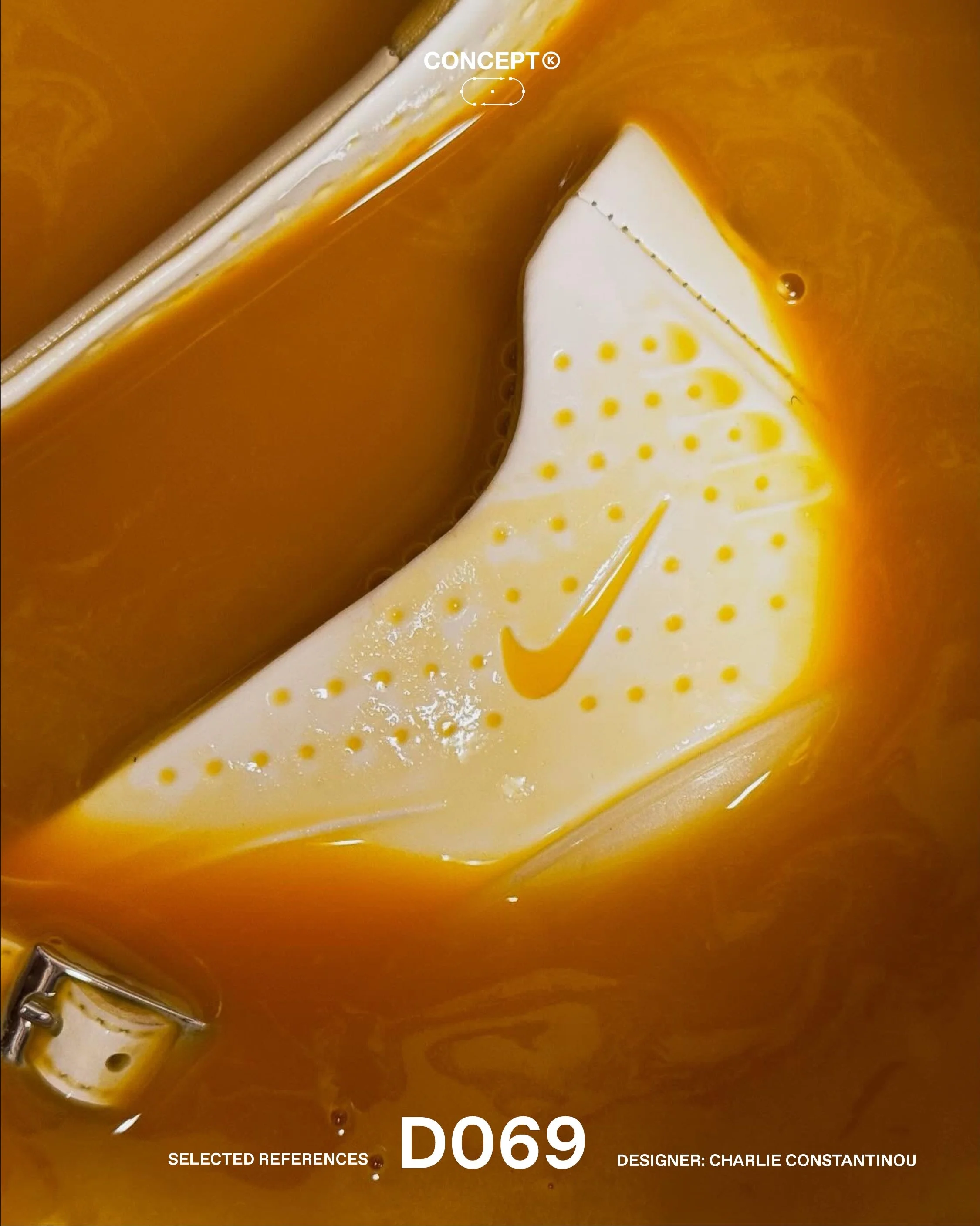 (D)evelopment &rarr; @charlieconstantinou 

For his Season 7 runway, Charlie Constantinou reworked a selection of @nike footwear through dyeing and hand-applied coatings. Models including the Shox Callistra, Air Rift and ACG Zegama Hike were dyed, wh