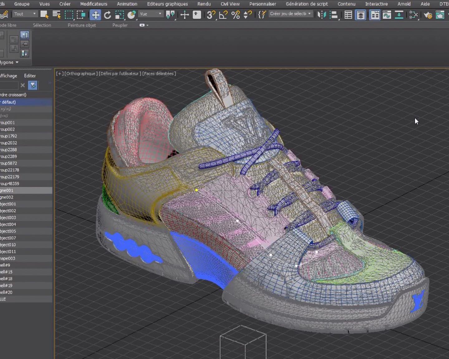 Louis Vuitton Trainer fashion sneaker 3D model