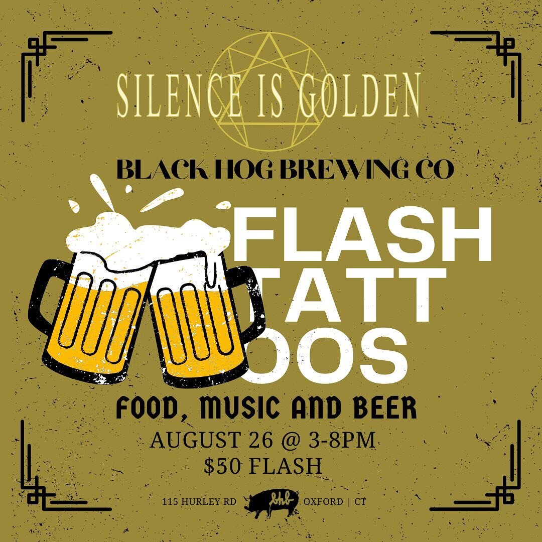 Nobody likes breweries like we do 😉 

We&rsquo;re gonna be hanging out with @blackhogbeer on Saturday, August 26th!

Flash tattoos will be done by @averyblacktattoo &amp; @lilmayhemtattoo.

Details:
$50 cash only
Arms &amp; legs only
Limit to 2 per 