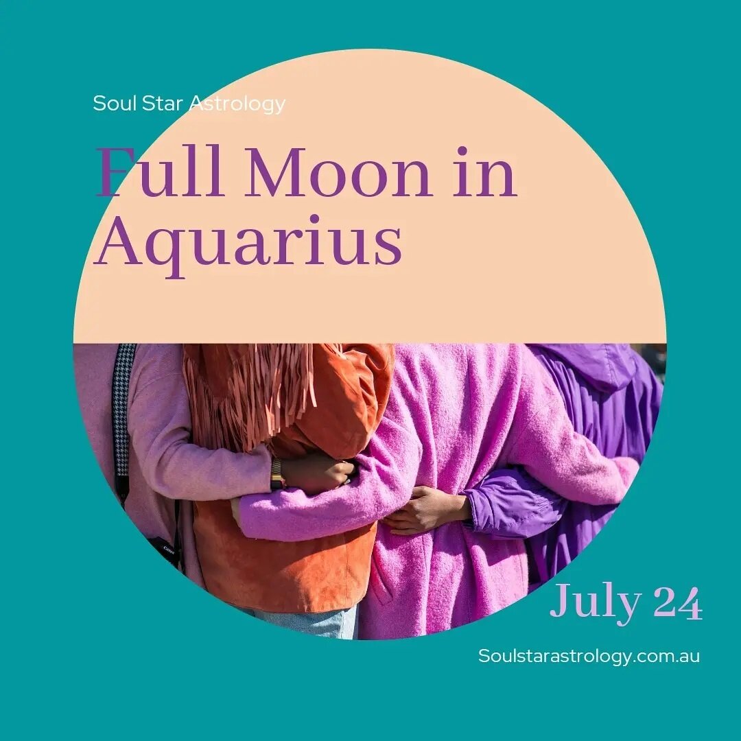 Full Moon in Aquarius July 24🌝Inner tensions and external demands may be experienced as emotions feel more intense around this time. The Full Moon in Aquarius🌝 is in opposition to Pluto and Saturn and a sense of entrapment, dominance and oppression