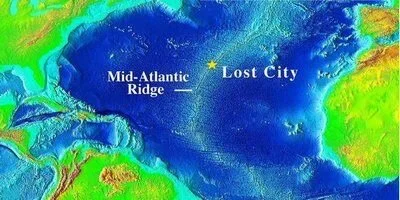 The Lost City is located on the Mid-Atlantic ridge. 