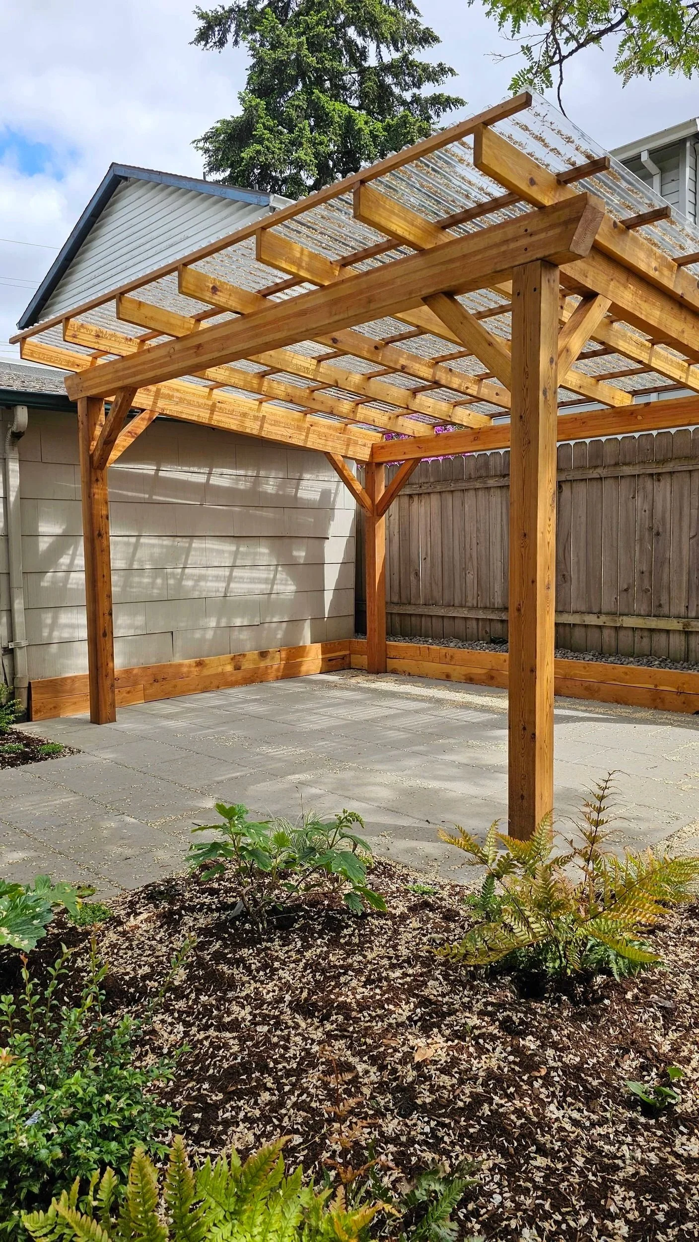 clear roof pergola simple