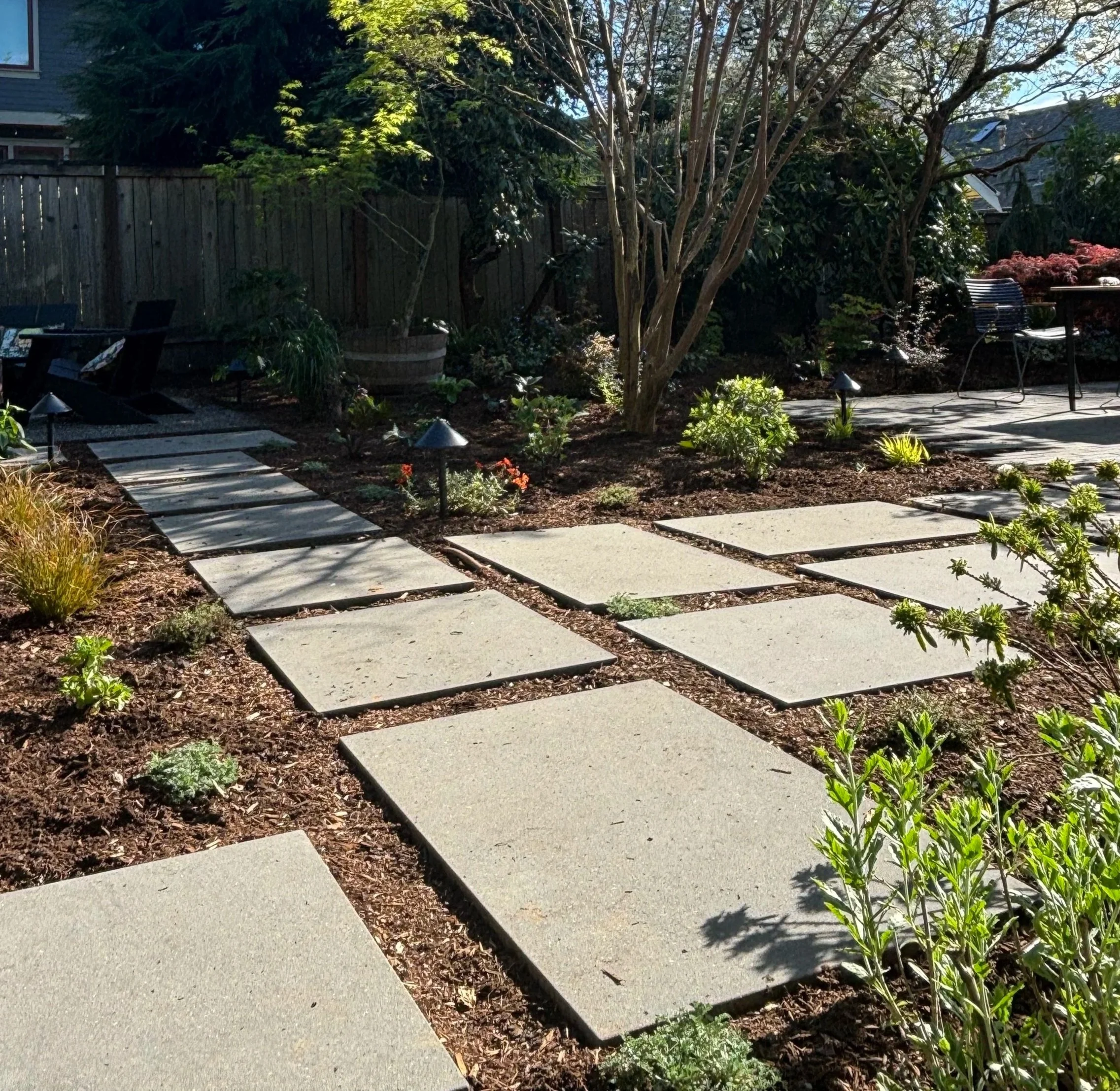 modern stepping stone pathway