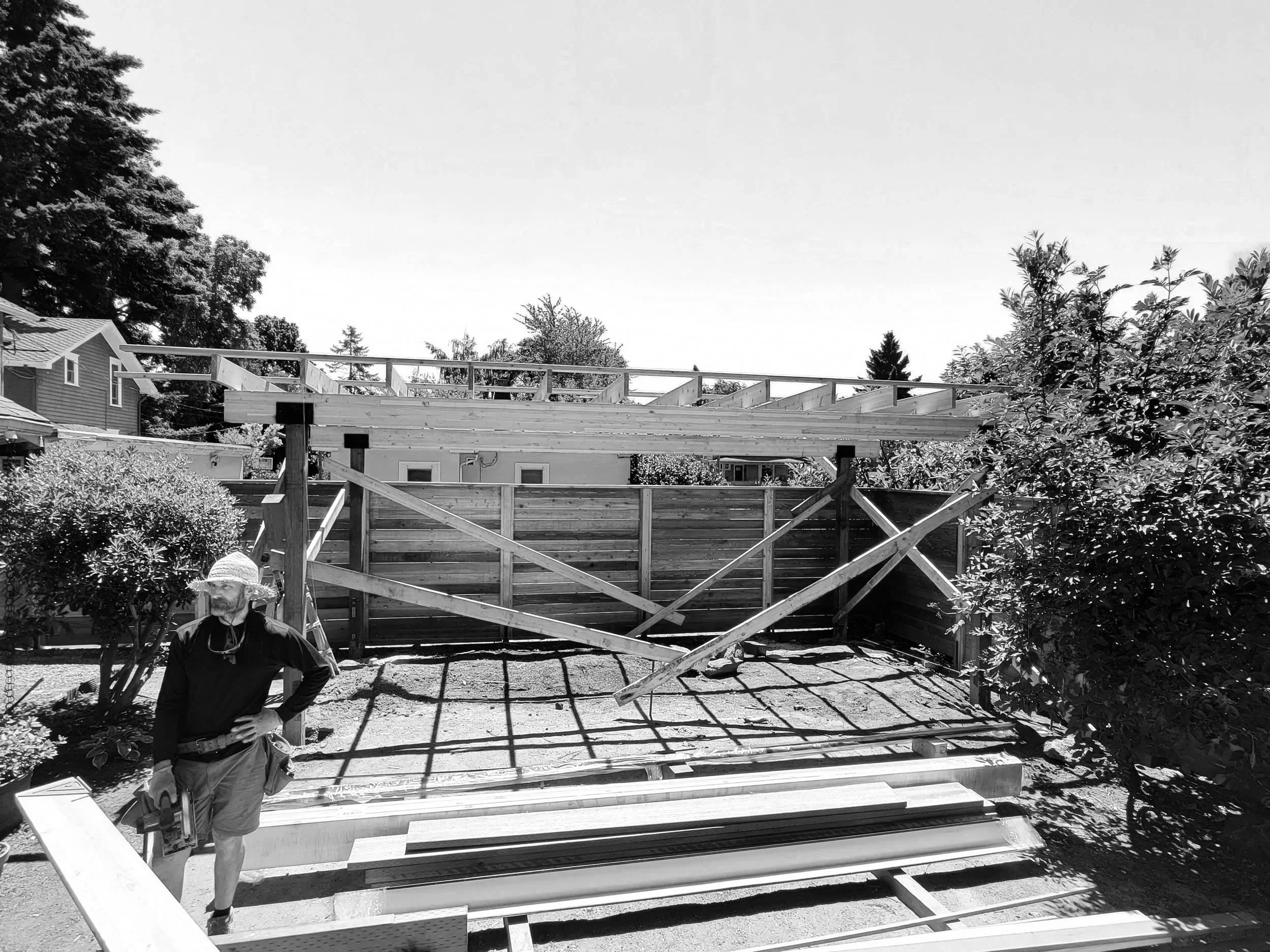 before back yard landscape installation portland oregon