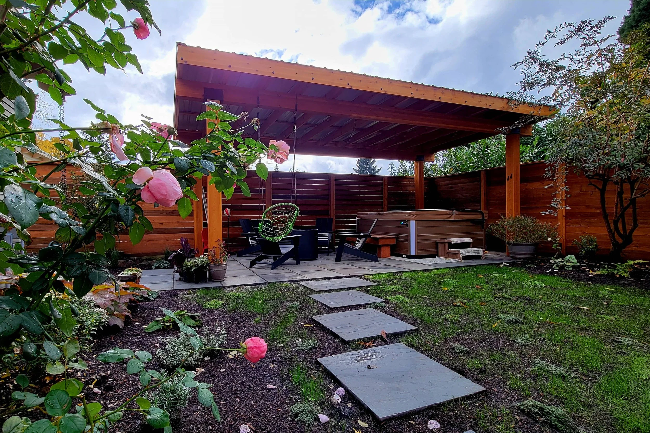 free standing pergola metal roof