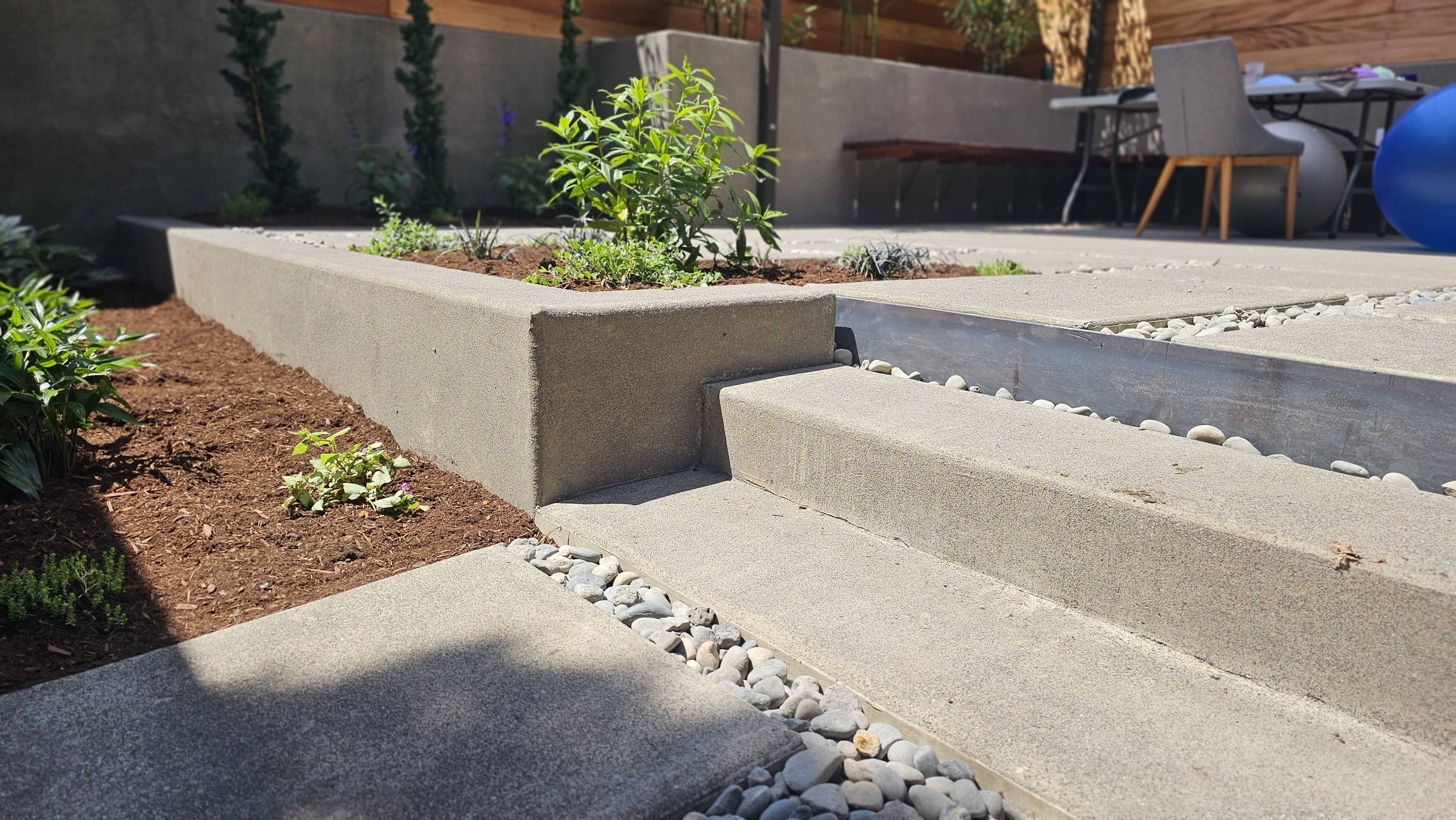 concrete patio steps