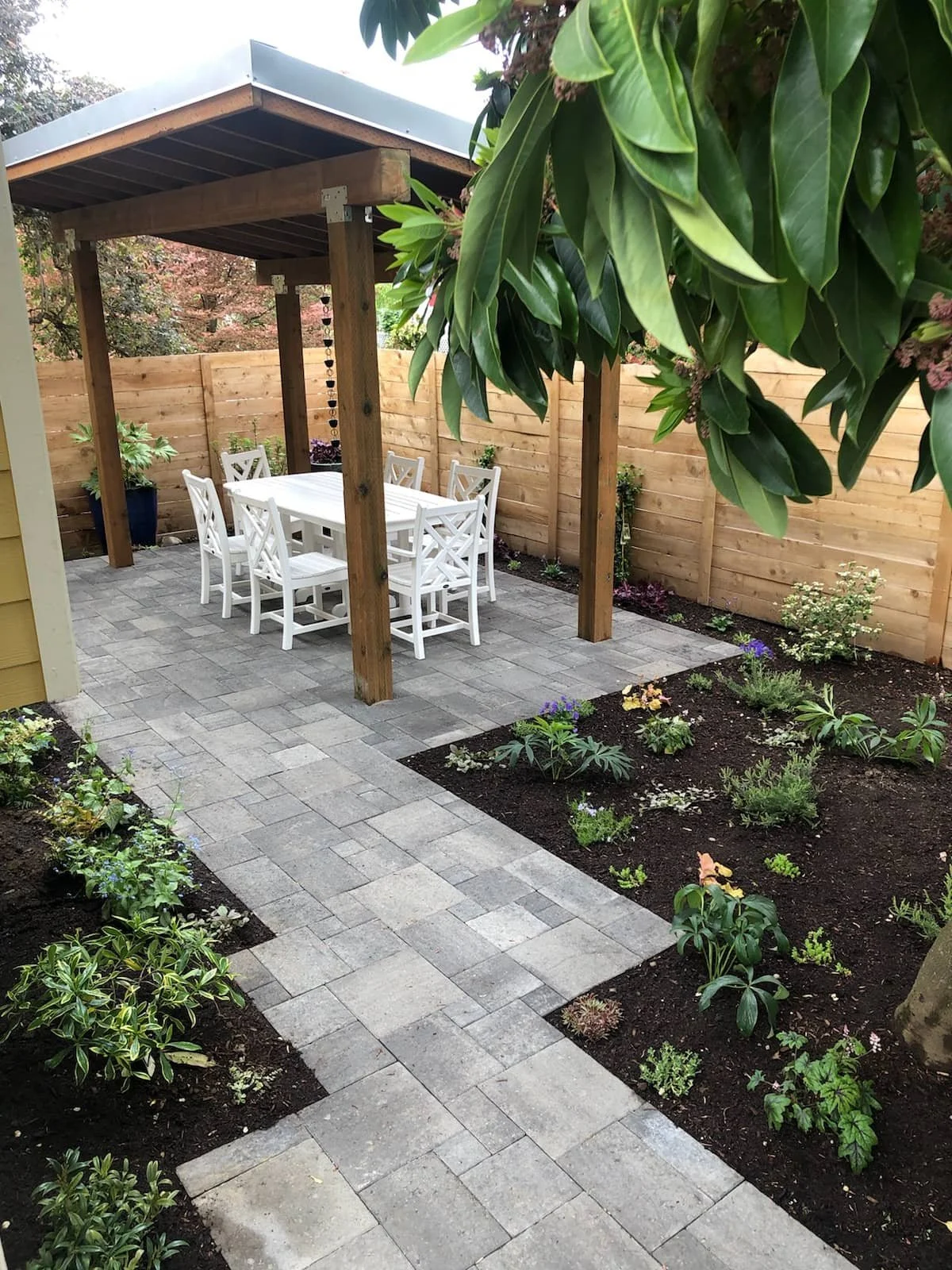 linear paver pathway