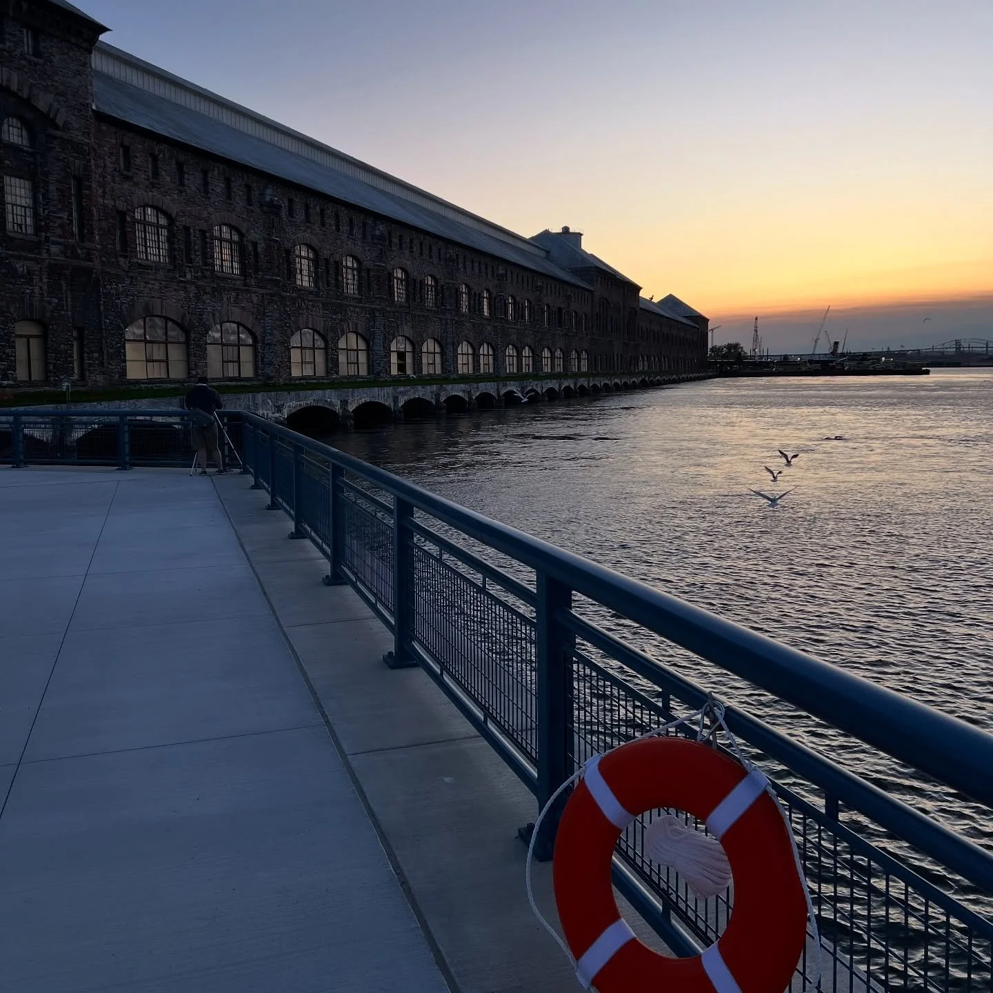 Sunset up the St. Mary&rsquo;s River in Sault Ste. Marie.  #Michigan #saultstemarie #upperpeninsula