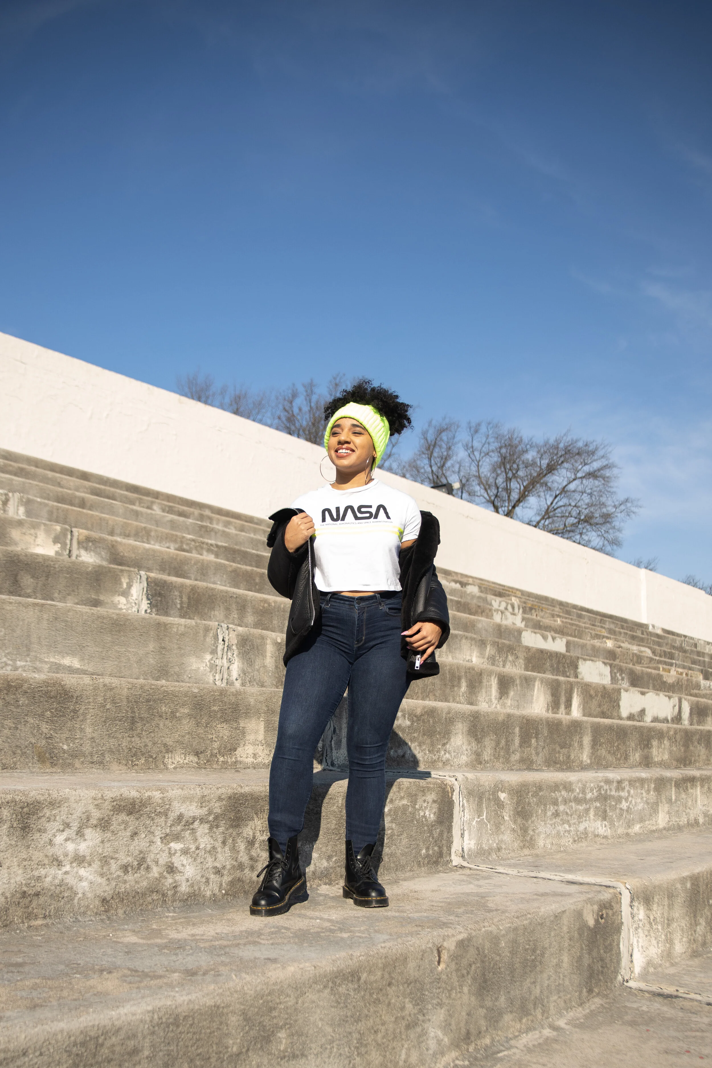 Bidi Bidi Pom Pom - Satin Lined Ponytail Knitted Hat