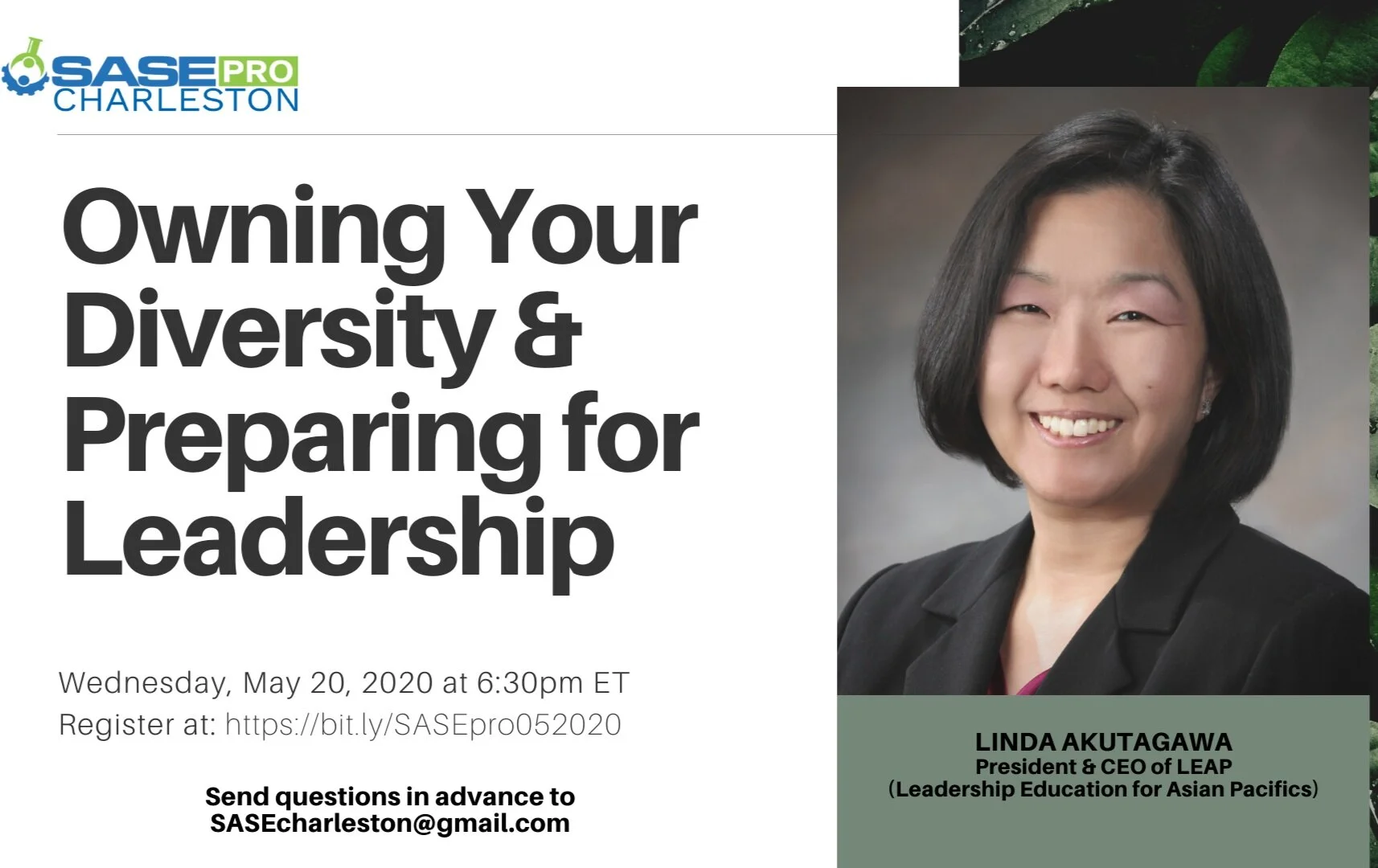 SASE Webinar: Owning Your Diversity &amp; Preparing for Leadership w/ Linda Akutagawa