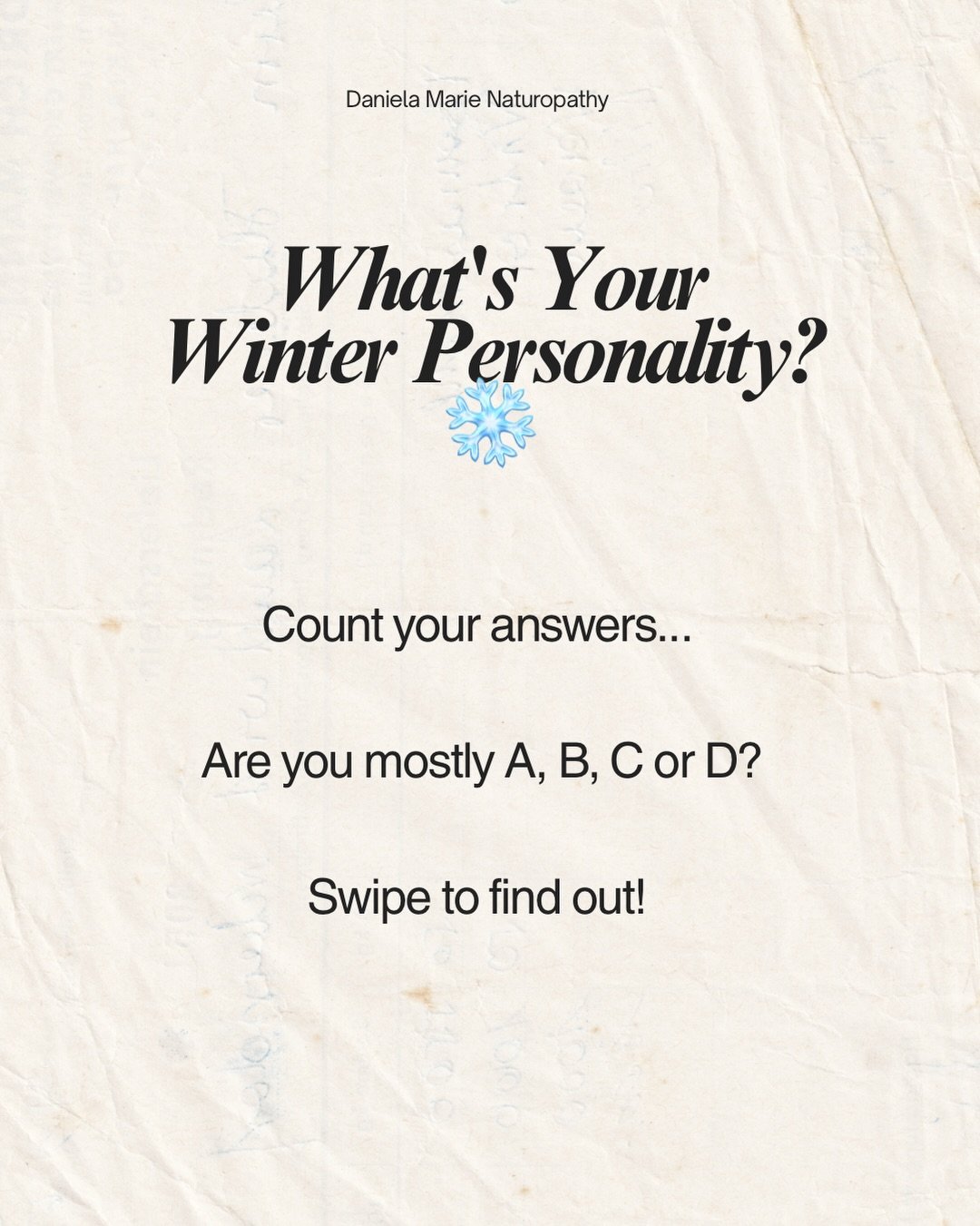 Winter looks different for everyone, and that is part of what makes it special ❄️ 

Some of us recharge by getting outside, others love spending time in the kitchen, curling up with a good book, or catching up with friends over coffee.

So&hellip; Wh