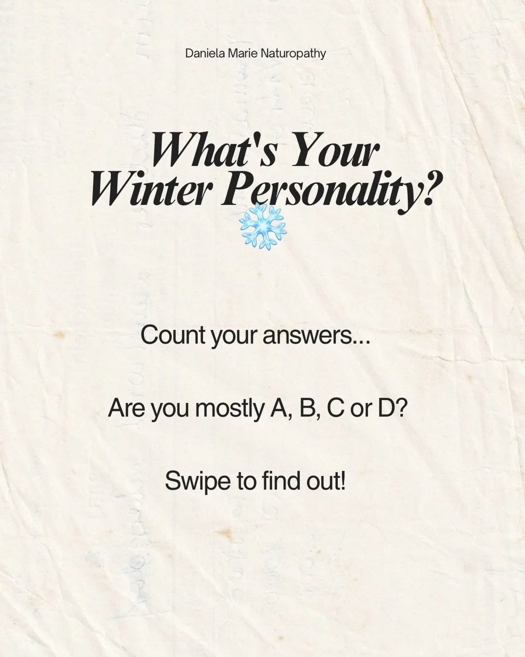 Winter looks different for everyone, and that is part of what makes it special ❄️ 

Some of us recharge by getting outside, others love spending time in the kitchen, curling up with a good book, or catching up with friends over coffee.

So&hellip; Wh