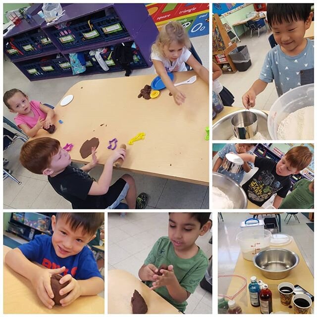 Busy hands. 
#makingplaydough #preschoollife #twosclass #threesclass #prekclass #TEAMWORK #fun #makingmemories #summer2020 #mpcc