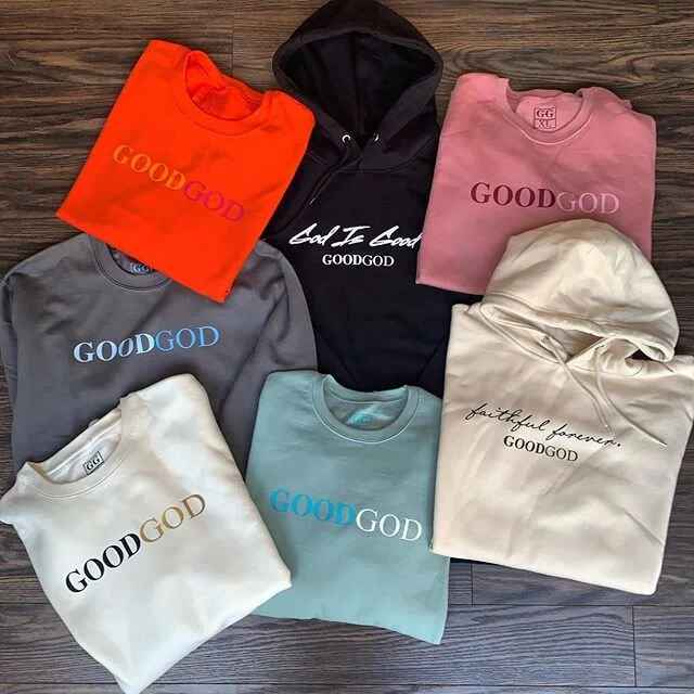 So many cute colors to choose from! 🤗which one are you rockin today? #goodgodbrand 🙏🏽