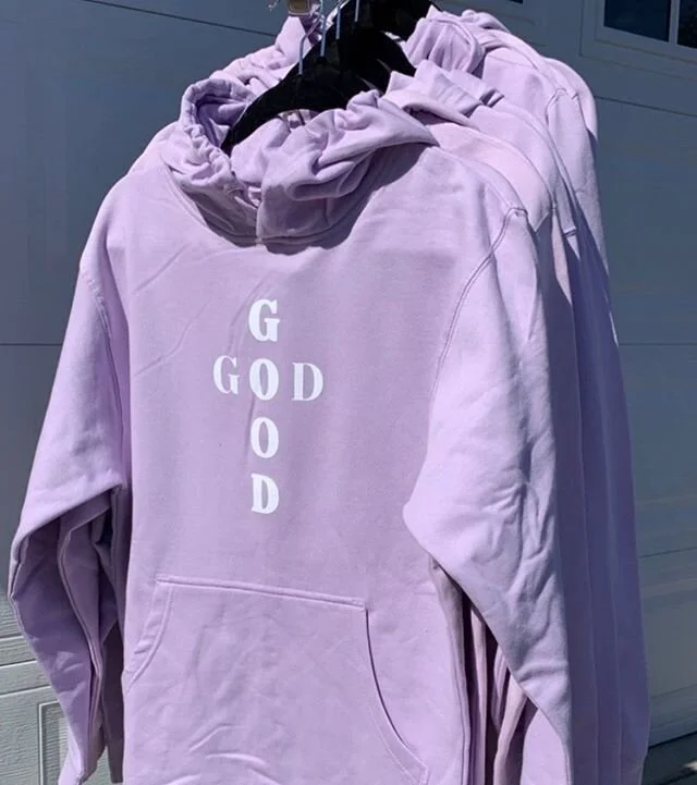 💜 In the midst of it all you got to know that God is still good 💜 Our new design for June💜 Lavender GoodGod Hoodies available now!!! #goodgodbrand #blackownedbusiness