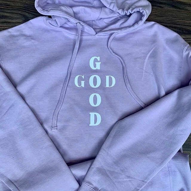 Lavender GoodGod Hoodie 💜 almost sold out!! Order yours today!! #blackownedbusiness #goodgodbrand