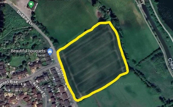 SOLD: 2.138Ha(5.2 acres) Approx Amenity Land to East Side of Stubbings Lane, Worksop, Notts, S80 1NF  (Copy)