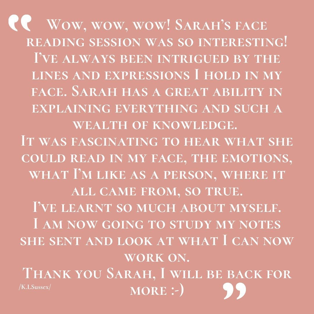 Wow Wow Wow!! What A Great Start To A Face Reading Testimonial. 💕

Intrigued? Book in to hear the story of you!

#facereading #healmindbodyspirit #tcmlivingwell #fiveelements #healthandwellnesscoach #whatyourfacesaysaboutyou