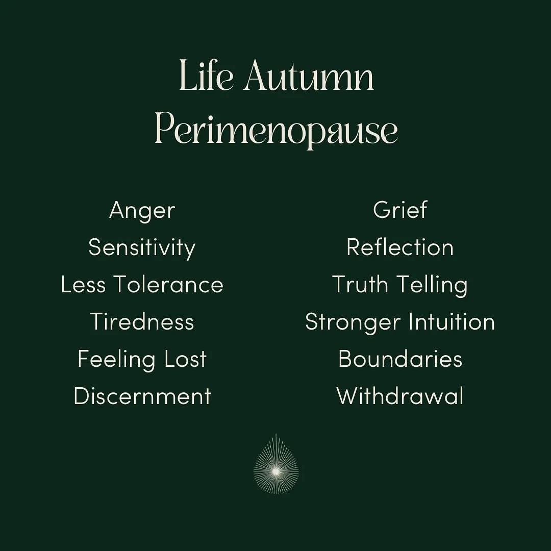 Perimenopause also known as Life Autumn can last up to ten years before menopause arises. 

You may notice this as you approach midlife, late 30s to early 40s. 

It&rsquo;s not talked about or shared as much as the physical symptoms. Which is absolut