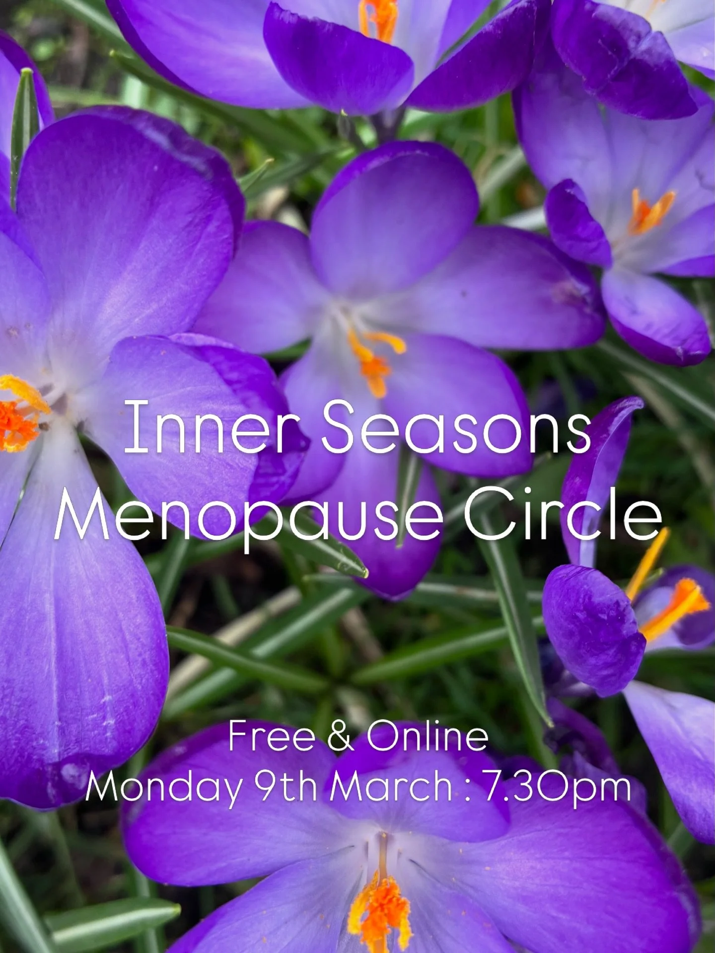 Inner Seasons Menopause Circle, is free and online. For women in midlife who are experiencing discomfort with emotional or physical challenges of menopause.

This circle is:

: Limited in number of spaces available to make for an intimate gathering
: