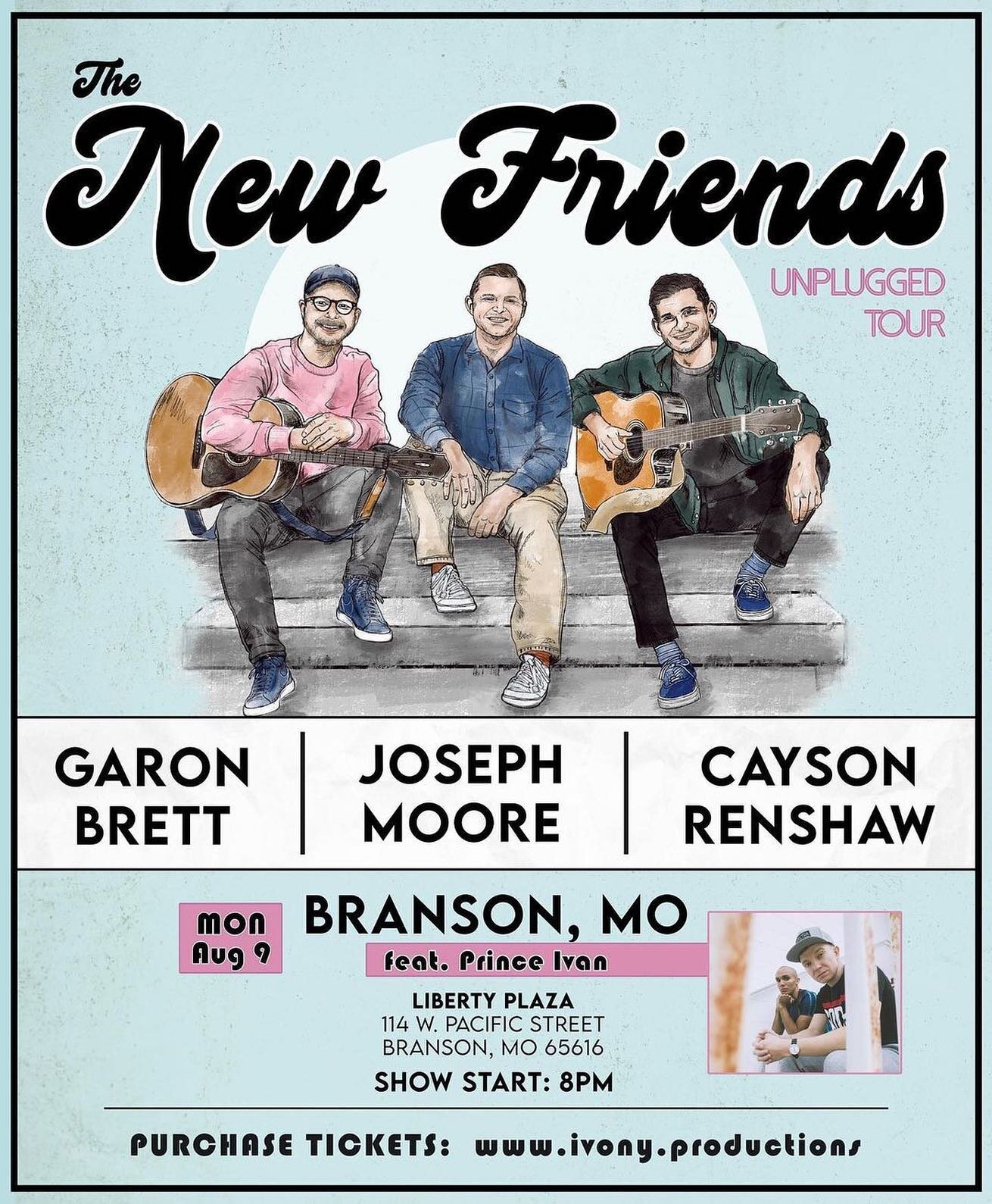 This one&rsquo;s gonna be special. GENUINELY excited. Can&rsquo;t wait to reunite with @garonbrett and our bros @josephmooremusic and @caysonrenshaw 🤩

Ticket link is in the bio. If you&rsquo;re in Branson, we can&rsquo;t wait to see you there!