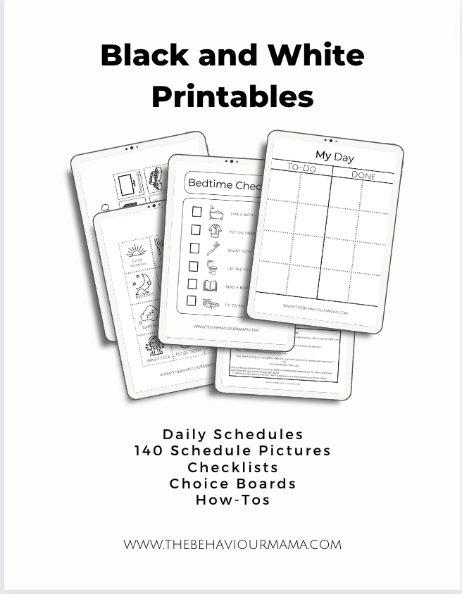 Black & White Printables-The Behaviour Mama black-white-printables-the-behaviour-mama