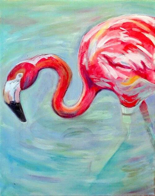 Festive Flamingo + Chicken in Pepper Sauce + Wine