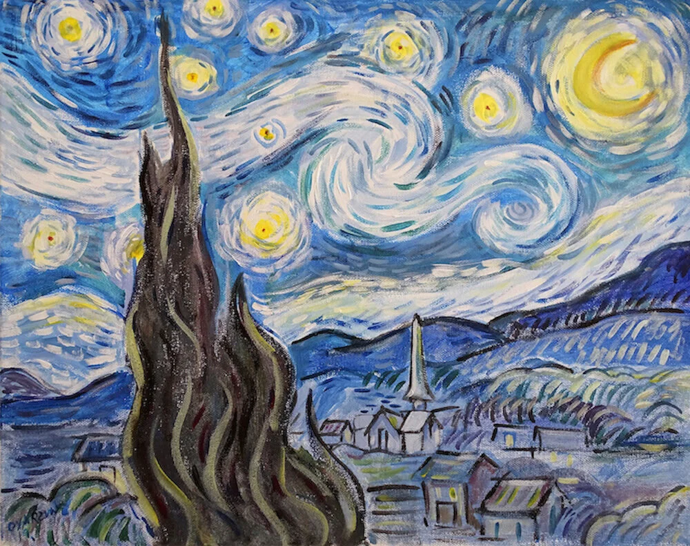 A Starry Night + Dish of the Day + Vino