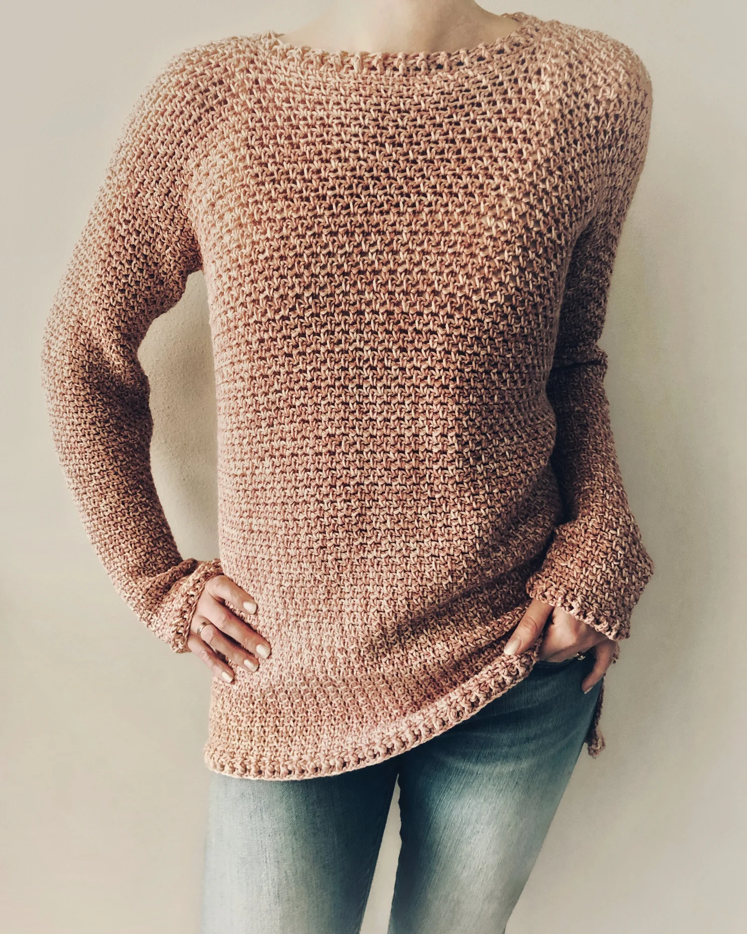 Virkmönster x Rose Dust Sweater — Coffee & Crocheting