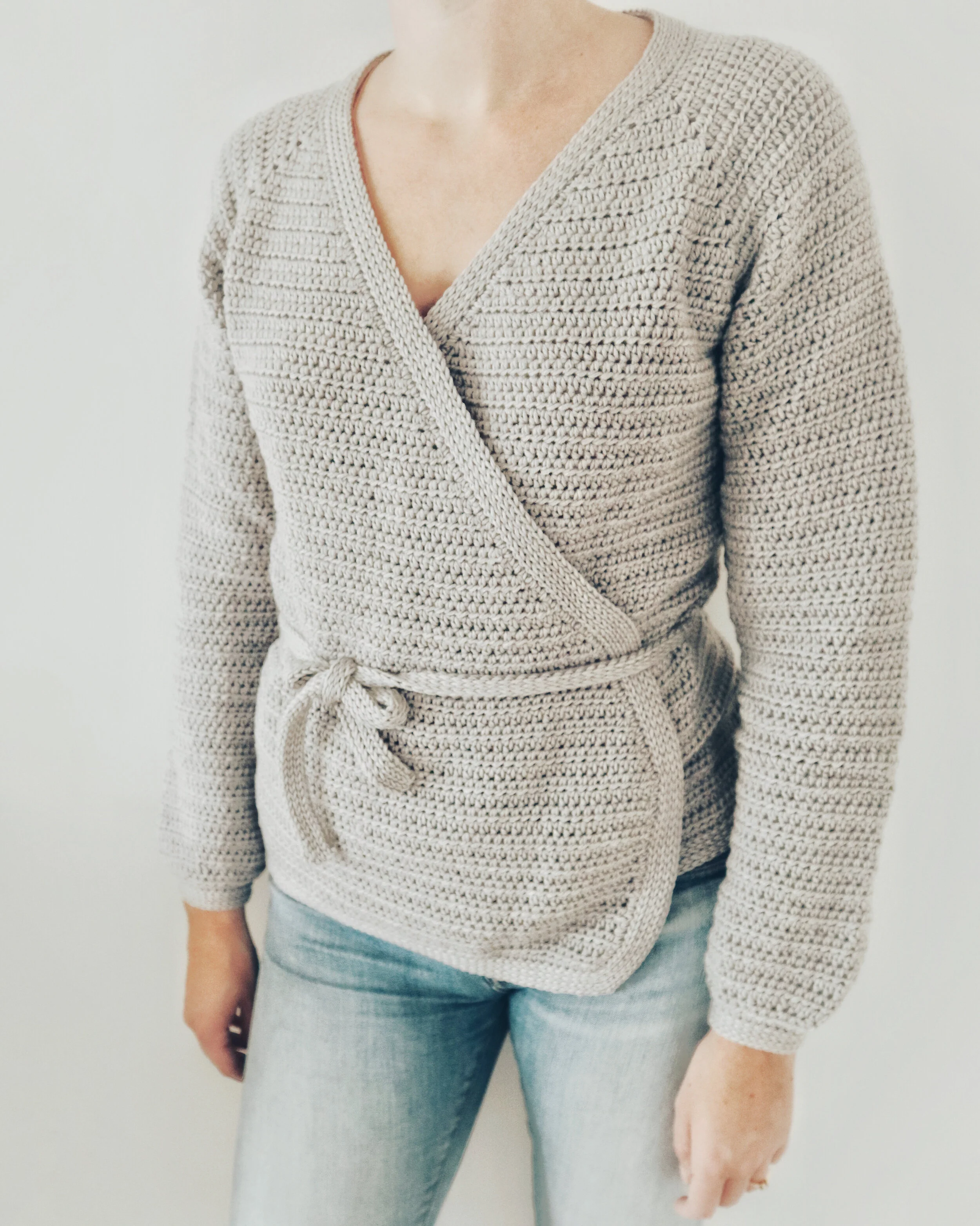 crochet balloon sleeve cardigan