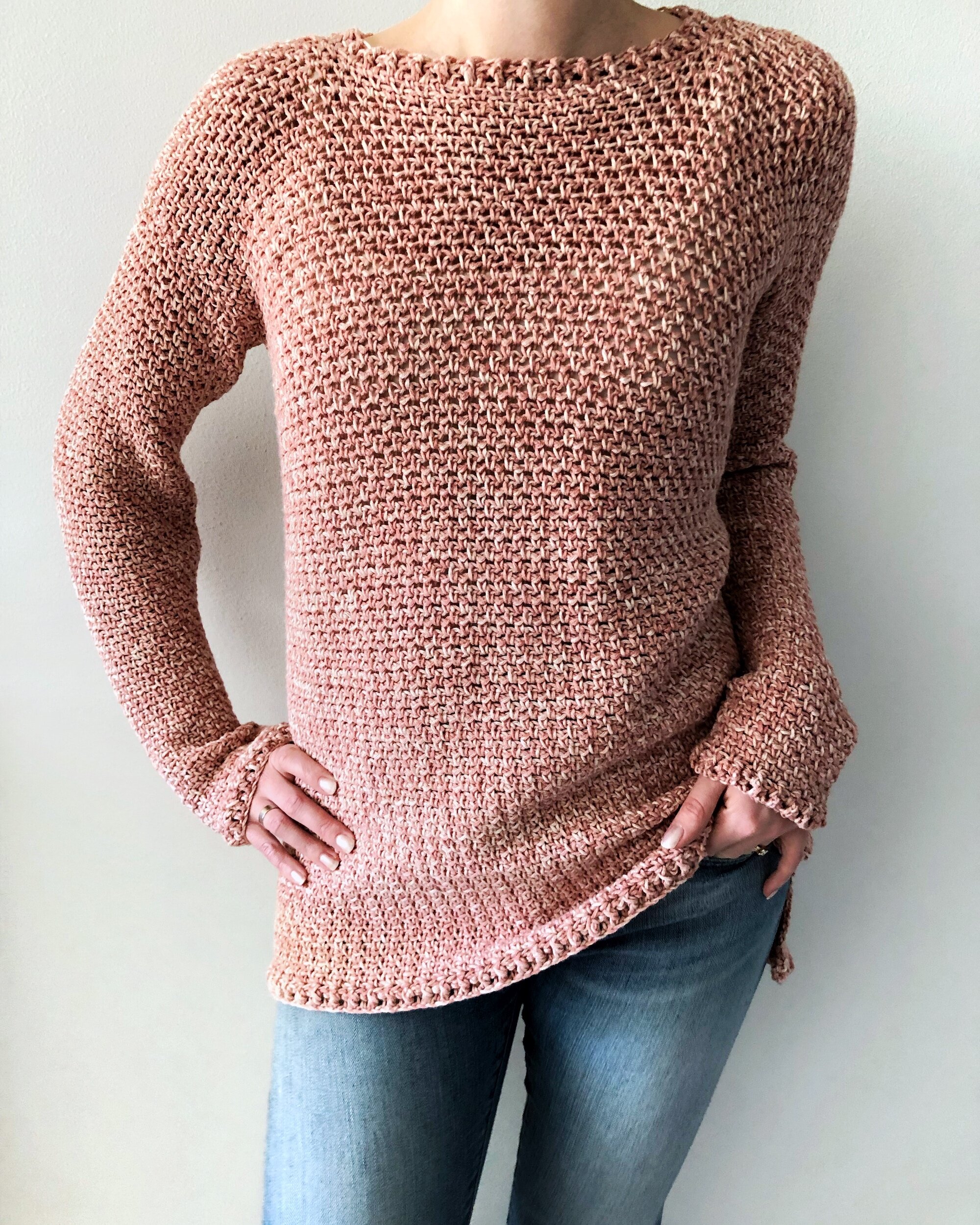 Crochet Pattern PDF Rose Dust Sweater — Coffee & Crocheting