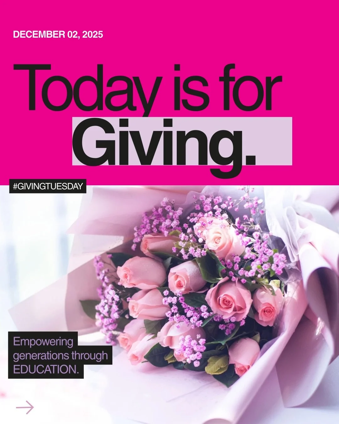 Today is Giving Tuesday, a global movement dedicated to generosity and collective impact. If you&rsquo;re able, we encourage you to support our open campaign, 🌸Living Our Legacy 🌸. This initiative helps sustain the programs, opportunities, and comm