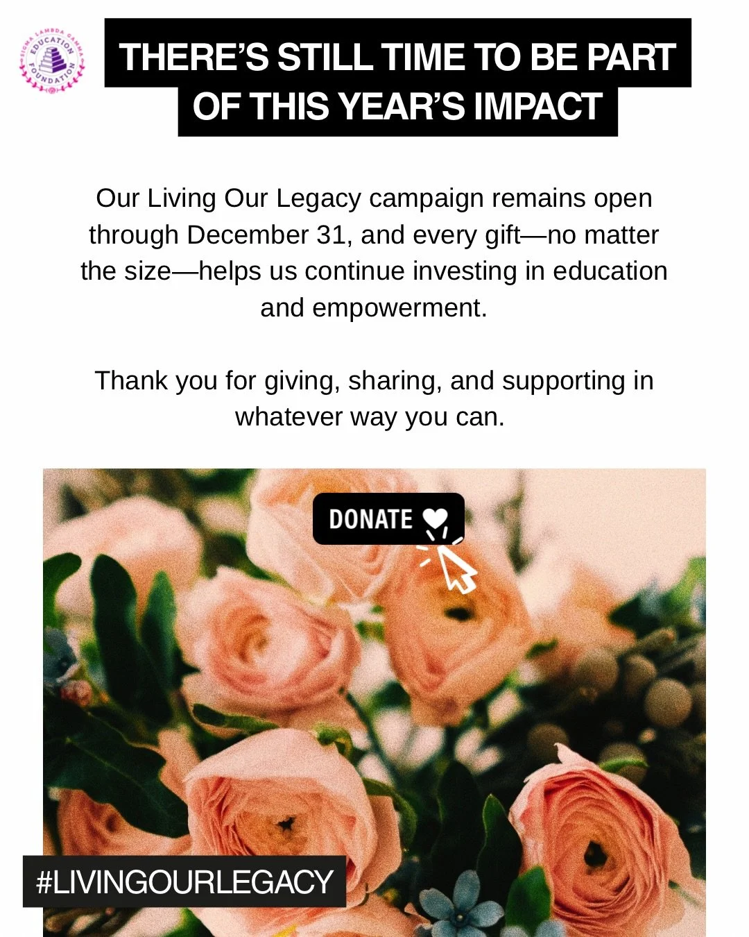 Today we close out our 2025 Living Our Legacy campaign. Live your legacy by investing in women who lead, serve, and uplift their communities. Honoring the original 19 and every Gamma who carries the vision forward. 💜✨

In honor of the original 19:
A