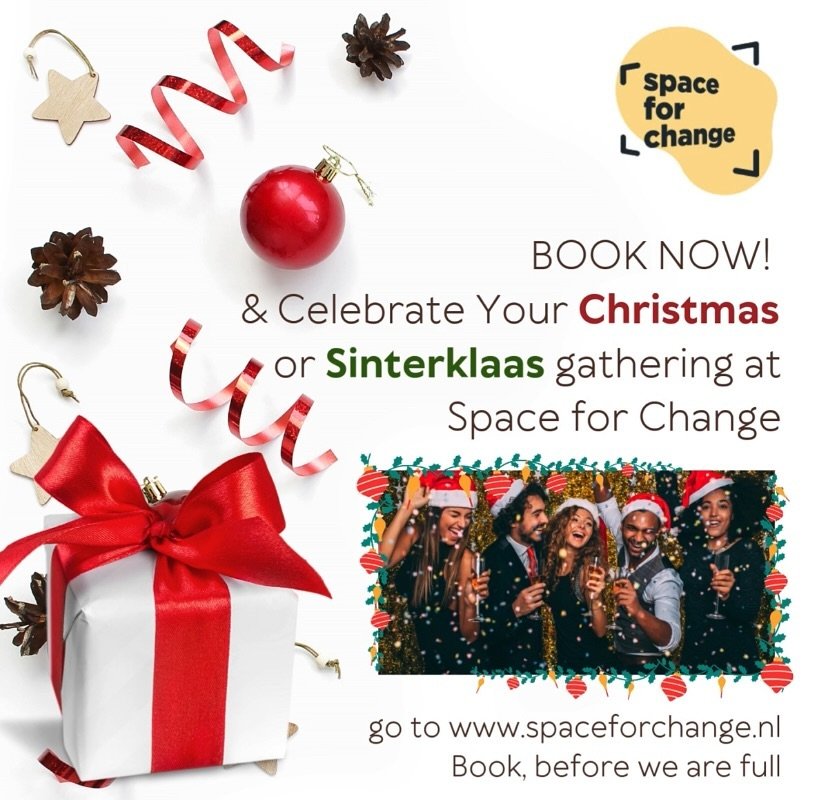 Time to think about the winter holidays! Book your gatherings for Sinterklaas or Christmas @spaceforchangeams. #spacerentalamsterdam #coworkingamsterdam #partyrentalamsterdam